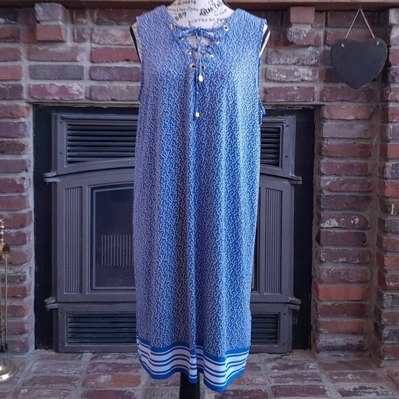 Michael Kors Blue Shift Dress NWT - Picture 1 of 7